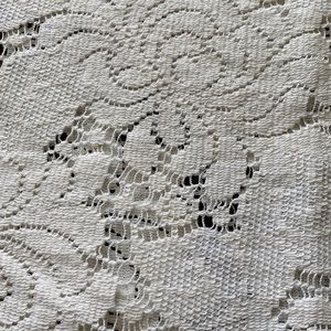 Cream color lace tablecloth